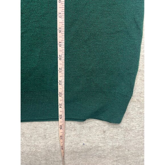 Vintage 90s Jantzen Made In The USA Green V-Neck Sweater Vest Large - Picture 6 of 6